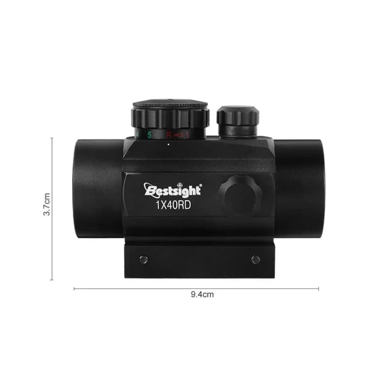 Viseur point rouge 1x40mm étanche pour carabine de pêche - Lunette antichoc antibuée avec support