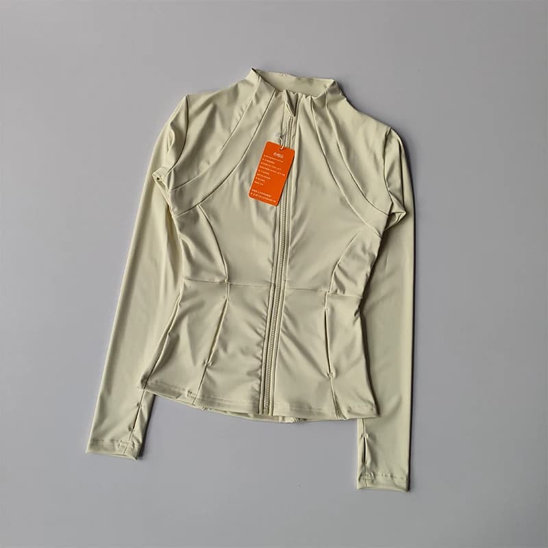 Manteau sport femme coupe cintrée - Séchage rapide automne hiver - Pour yoga et activités fitness