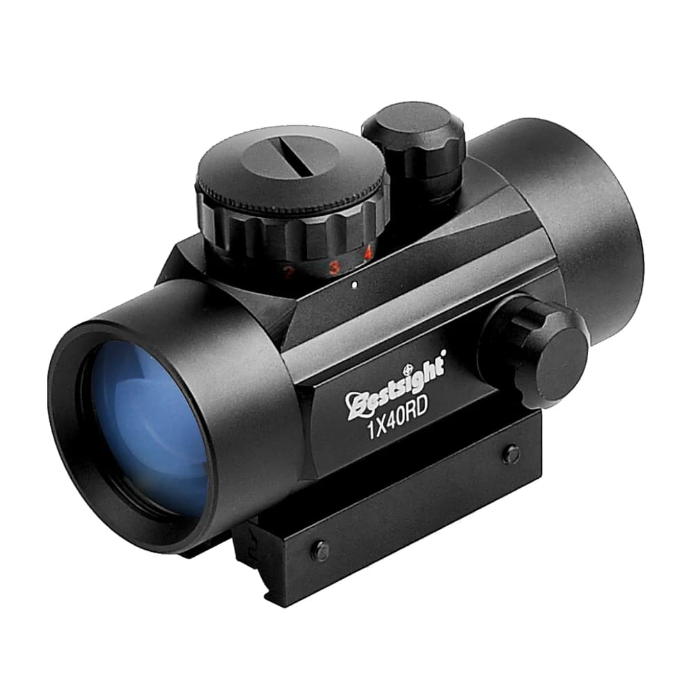 Viseur point rouge 1x40mm étanche pour carabine de pêche - Lunette antichoc antibuée avec support