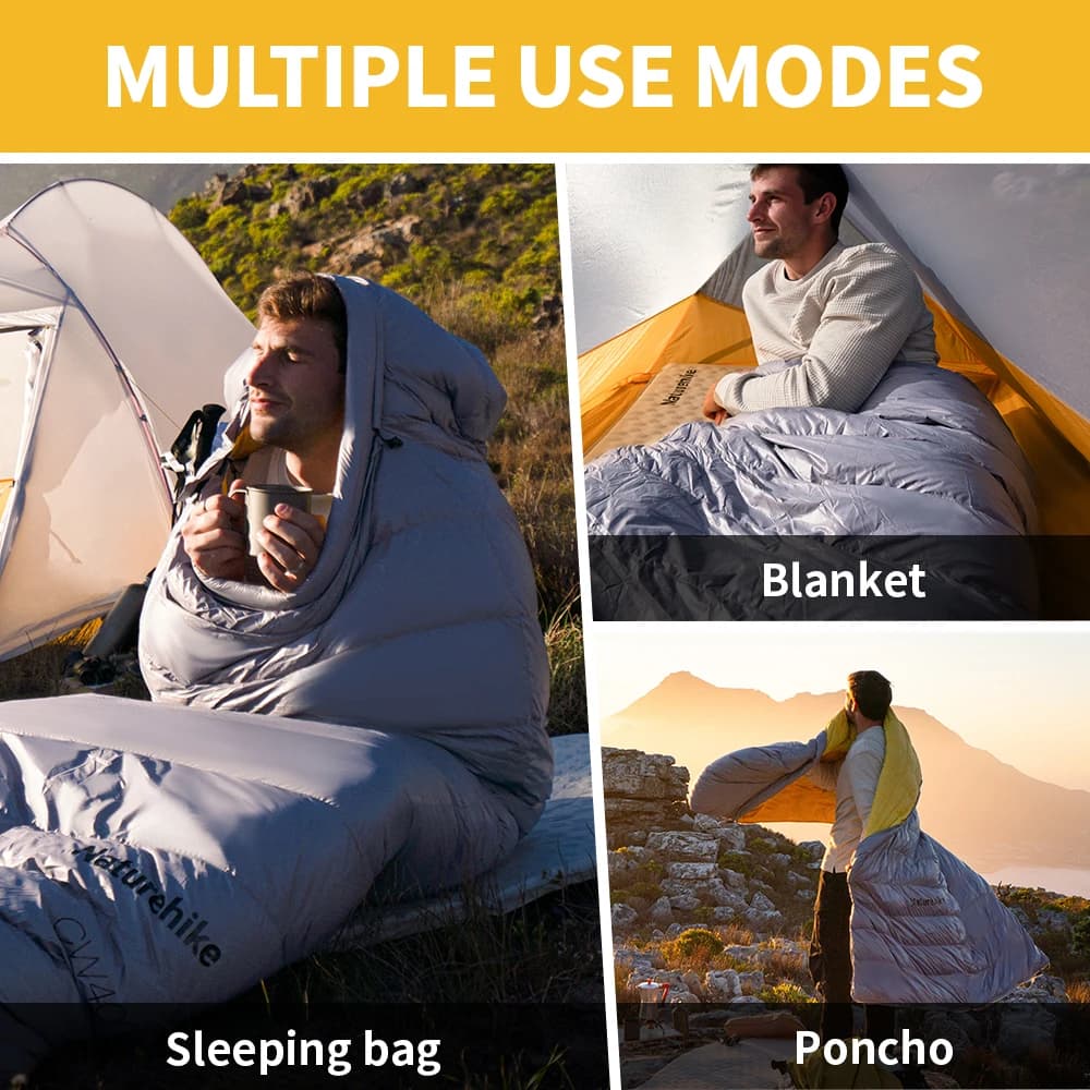Sac de couchage hiver léger 650FP duvet canard imperméable pour randonnée et camping Naturerandonnée CW400
