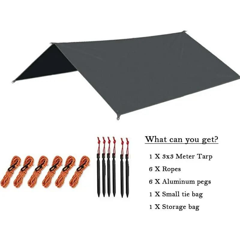 Tente de camping Oxford étanche et pliante 10x10 pieds - Abri spacieux pour pêcheurs et familles en extérieur
