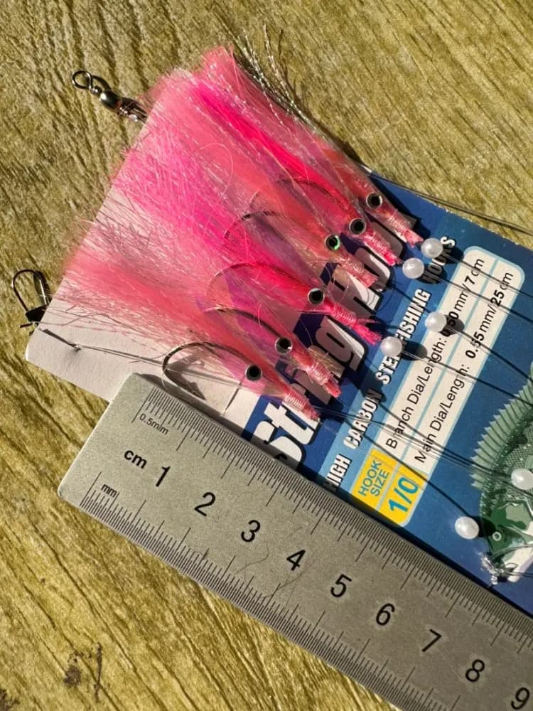 Pack de crochets JYJ peau de poisson laser - Sabiki pour pêche en mer du maquereau espagnol