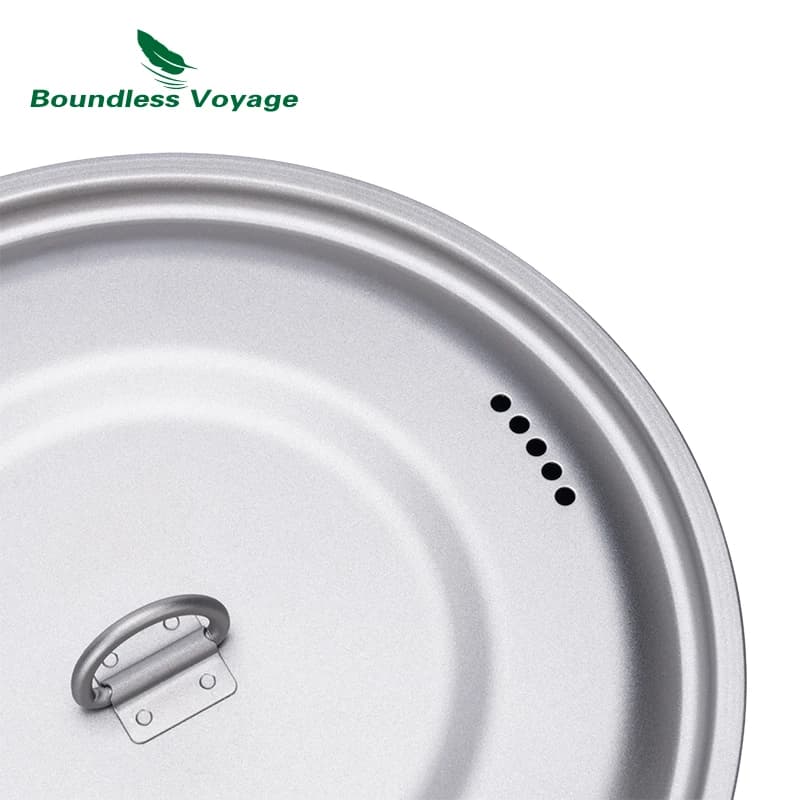 Pot camping titane léger grande capacité 2900ml pour randonnée pêche et aventures en plein air