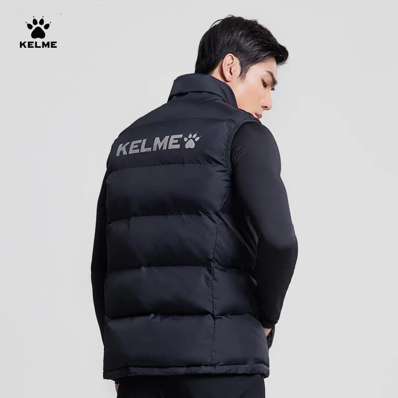 Gilet sport homme KELME hiver - Léger imperméable coupe-vent col montant pour entraînement extérieur