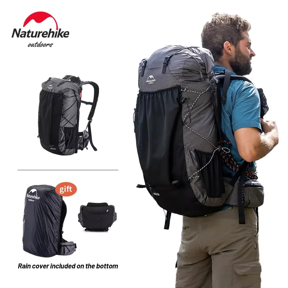 Sac à dos 40l Naturehike pour pêche trekking et randonnée avec housse de protection intégrée