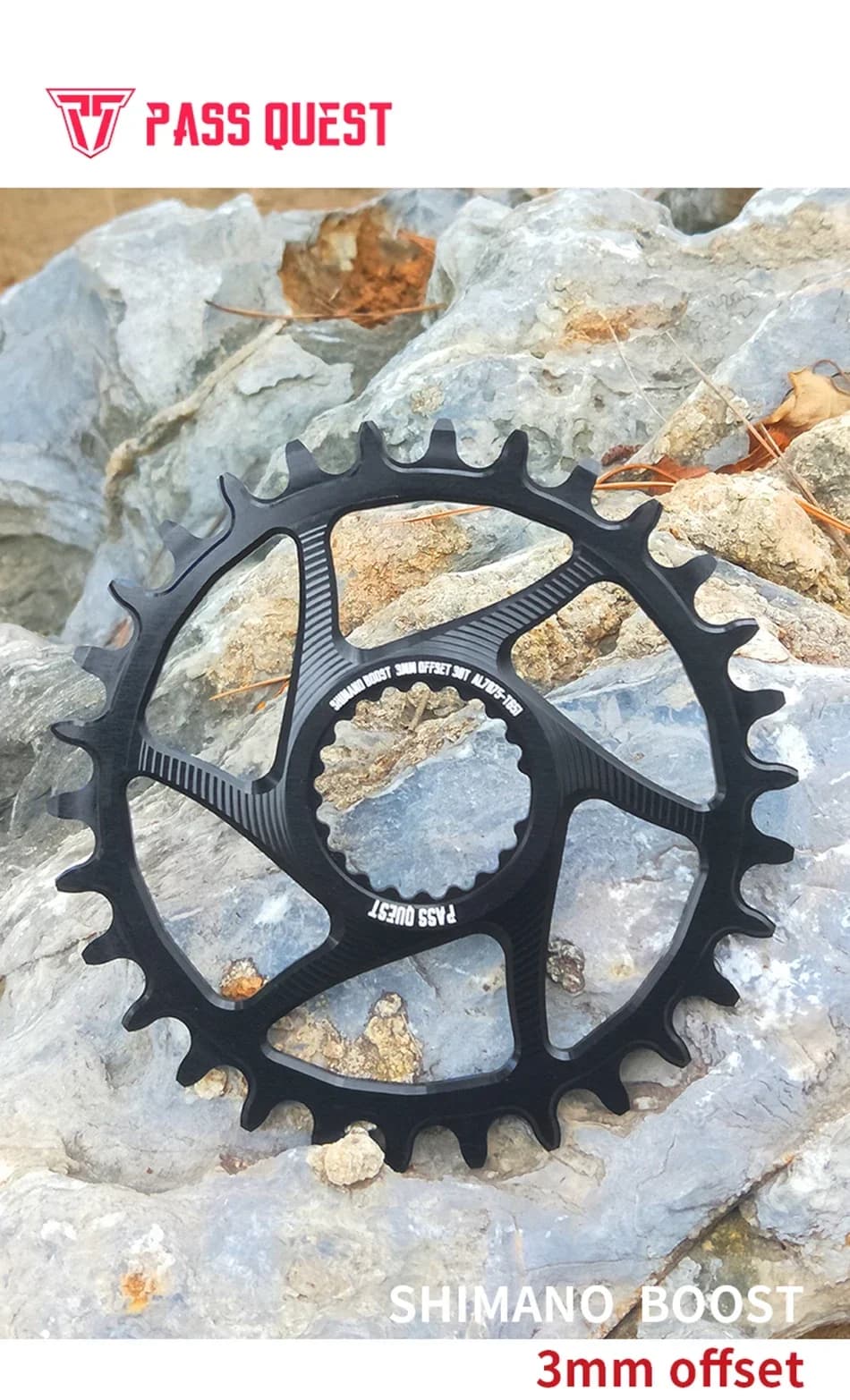 Plateau déport 3mm 6mm compatible Shimano Boost M6100 M7100 M8100 M9100 manivelles montage direct