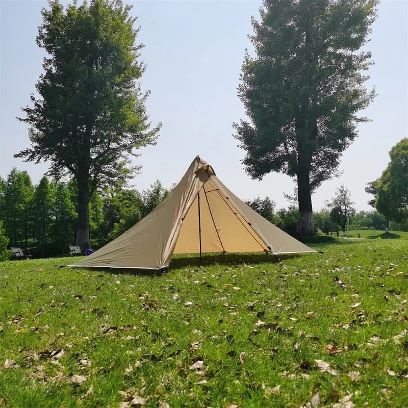 Tente ultralégère 1 personne 4 saisons - Tente pyramide sans tige pour randonnée et camping étanche