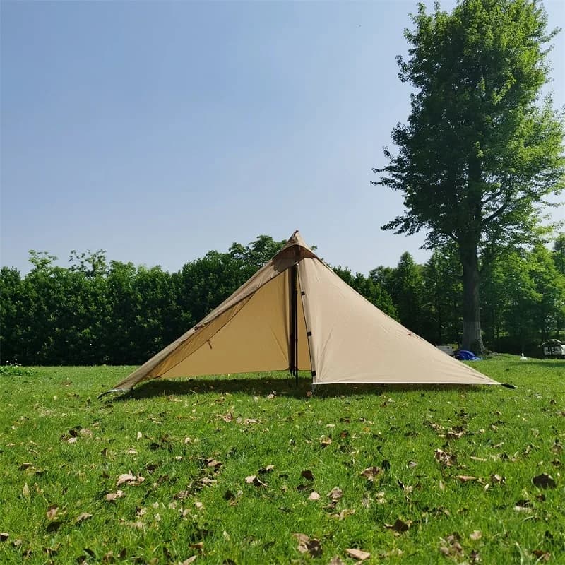 Tente ultralégère 1 personne 4 saisons - Tente pyramide sans tige pour randonnée et camping étanche
