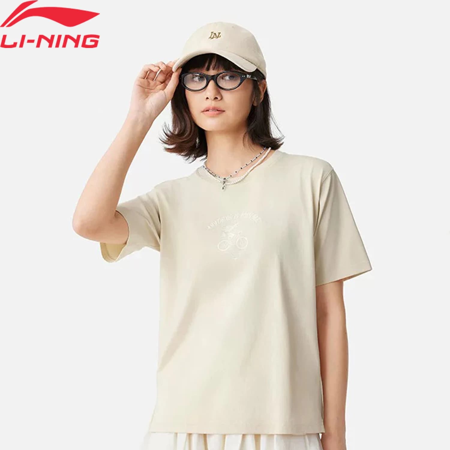 T-shirt sport pêche femme Li-Ning AT DRY FREEZE - Coton technique respirant coupe ample