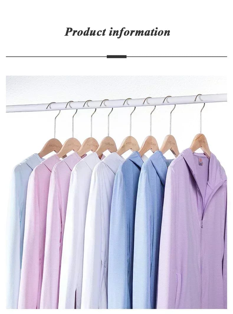 Vêtement protection solaire UPF50+ homme femme - Veste anti-UV sport plein air pêche