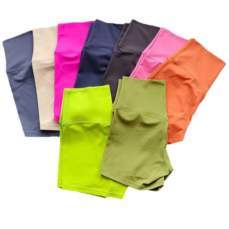Short sport taille haute femme - Yoga running motard - Coupe cintrée élasticité haute