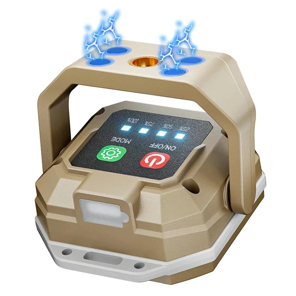 Lampe de travail LED rechargeable étanche avec base magnétique pour réparation bateaux et urgences