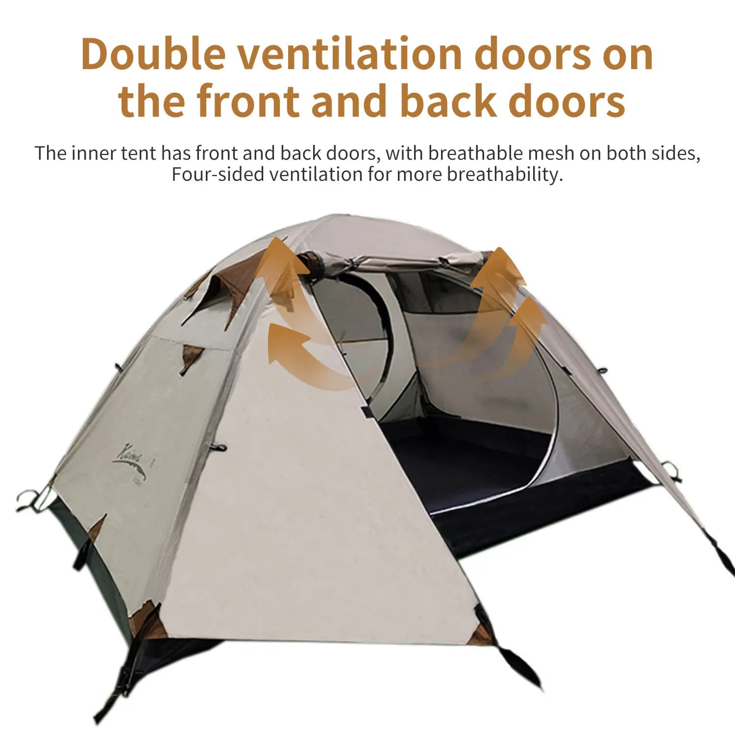 Tente de pêche imperméable légère - Double porte pour camping et randonnée facile à monter