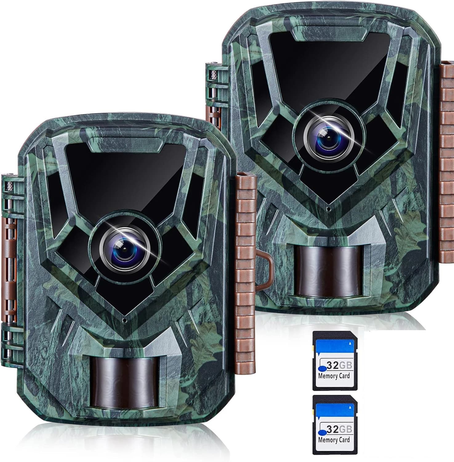 Pack 2 caméras trail 36MP 2.7K étanches IP66 avec vision nocturne pour surveillance sauvage