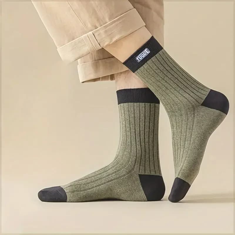 Chaussettes pêche homme 5 paires motifs colorés respirantes confort toutes saisons outdoor