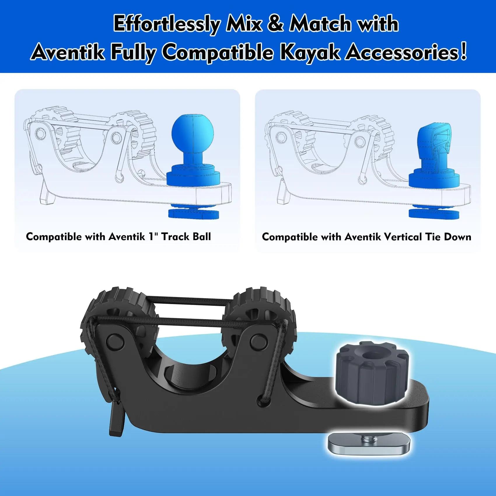 Support de pagaie kayak extensible 2 pièces - Accessoire montage rail pour pêche et navigation