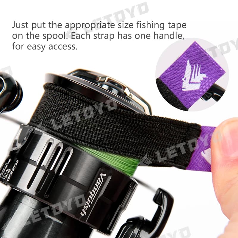Housse de protection pour moulinet de pêche LETOYO, 4 pièces avec ceinture et poignée