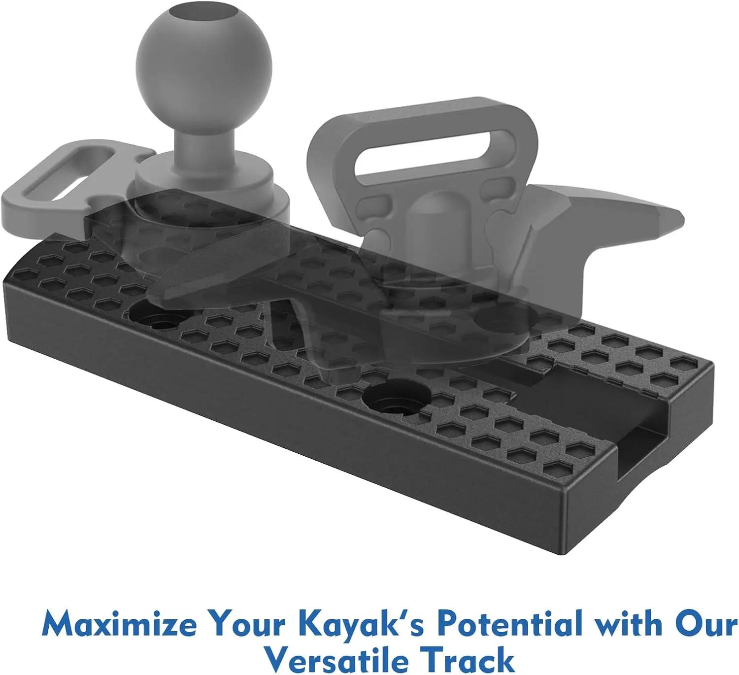 Rails bas profil pour kayak de pêche - 2 pièces avec surface antidérapante pour accessoires
