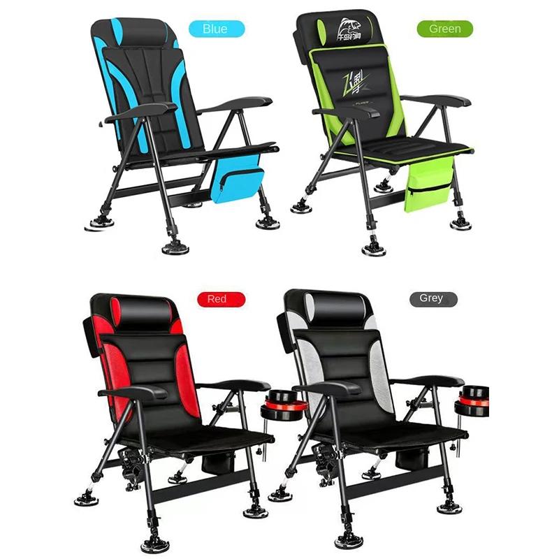 Chaise de pêche européenne pliable inclinable tout terrain portable multifonction radeau