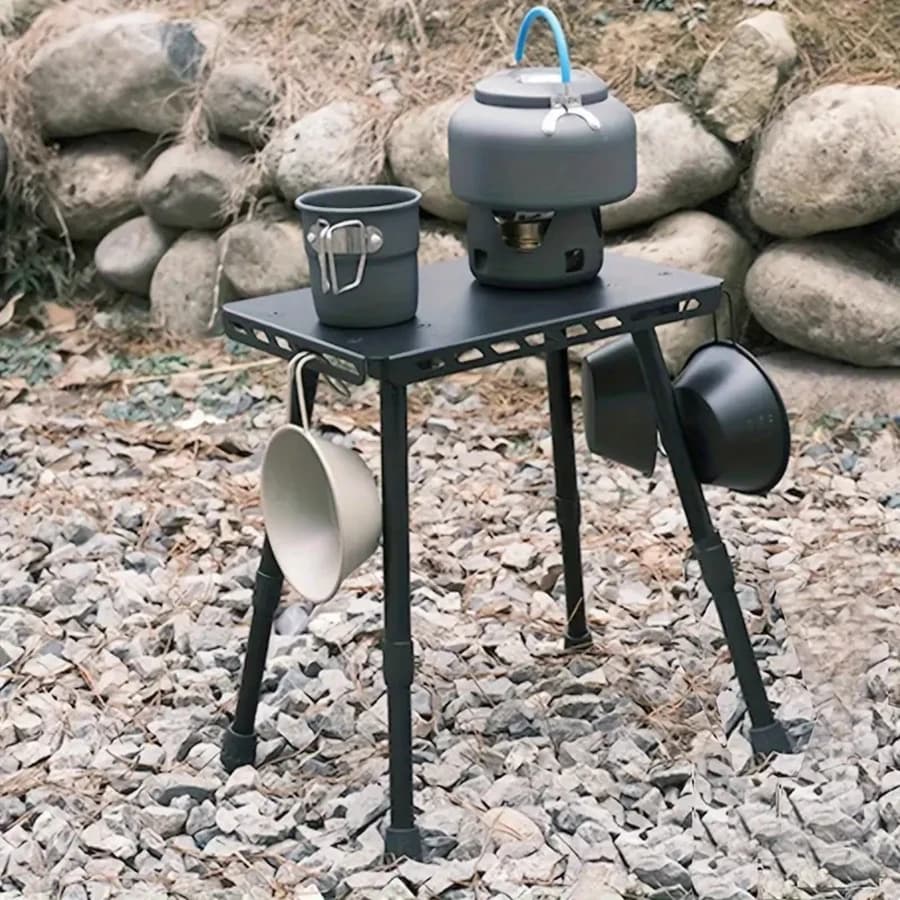 Table chaise double usage pliable portable pour pêche camping bureau extérieur réglable
