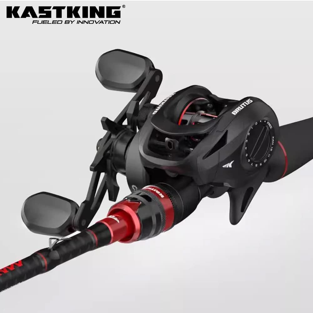 Moulinet baitcasting KastKing Brutus frein magnétique 7.2:1 8kg drag pour pêche aux leurres carnassiers