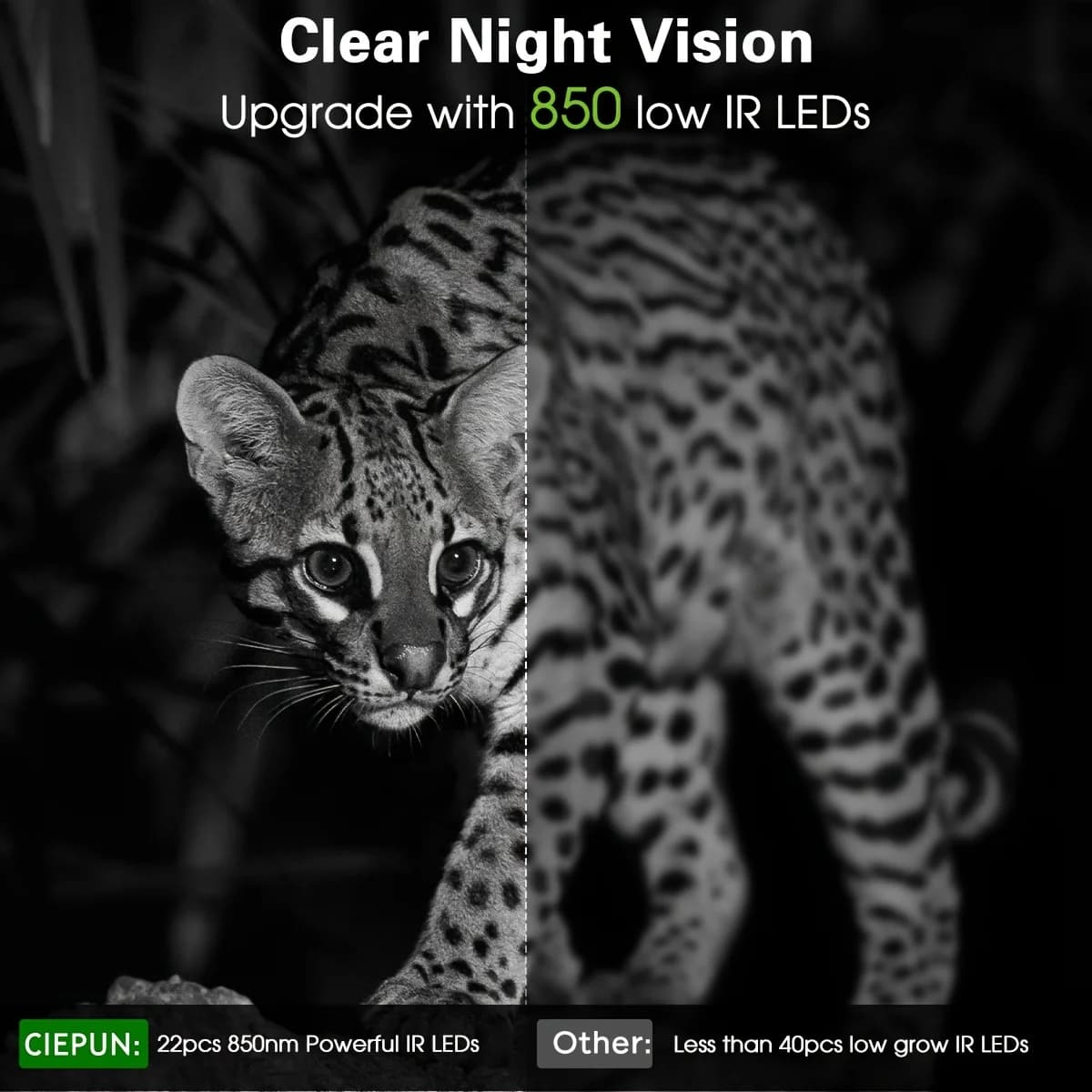 Caméra trail 4K 64MP vision nocturne low glow IP67 étanche écran 2 pouces monitoring faune outdoor