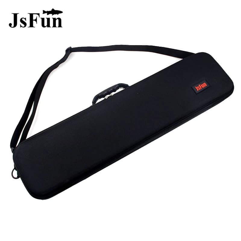 Sac de pêche portable 63cm EVA anti-choc avec sangle - étui de transport pour cannes et moulinets