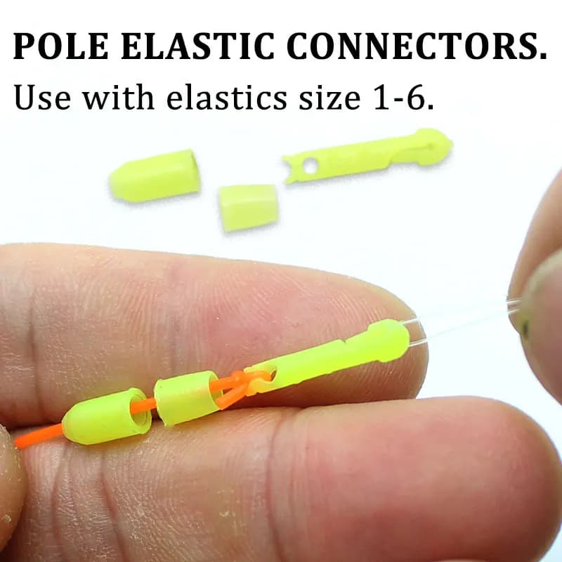 10PCS Connecteurs Élastique Canne Pêche - Tailles L S Carpe Méthode Feeder Match