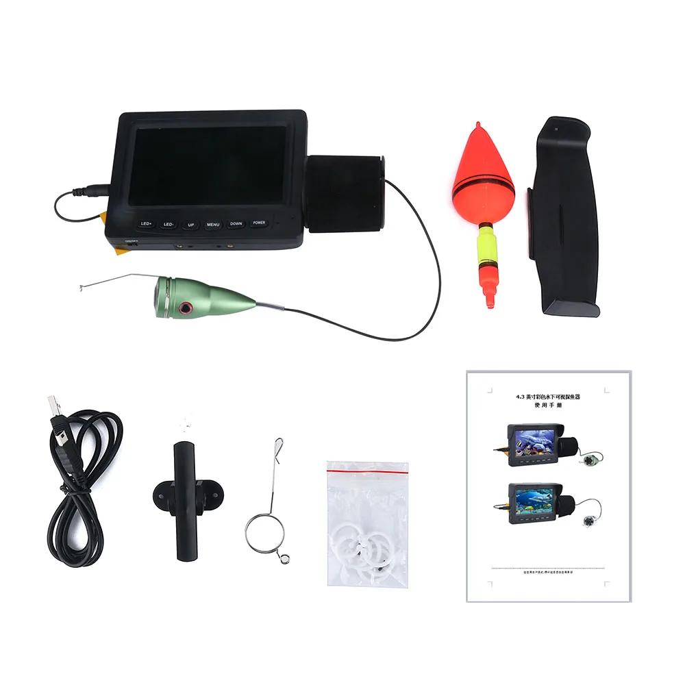 Détecteur poissons hiver GAMWATER 4.3" 1000TVL 6 LEDs vision nocturne - Caméra pêche glace/mer/rivière