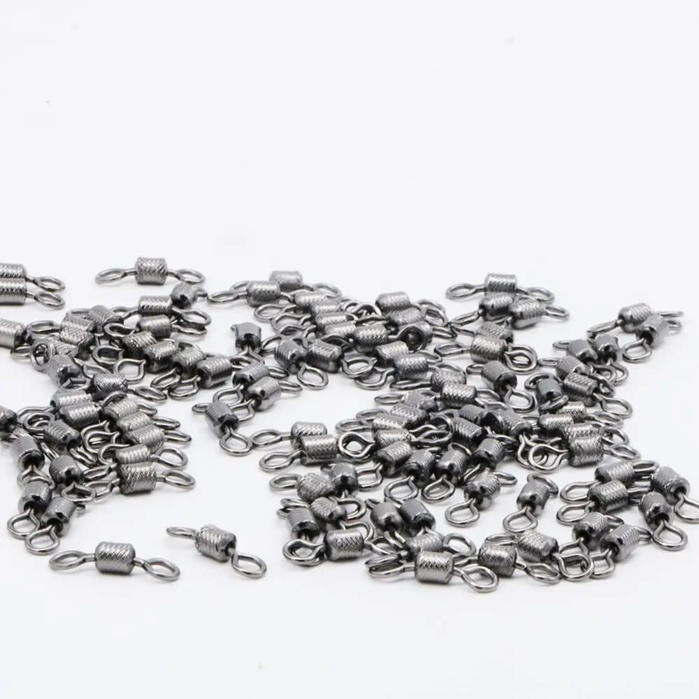 50 à 100 émerillons à bille roulements billes - Connecteurs pêche acier inoxydable tailles 4/0 à 14