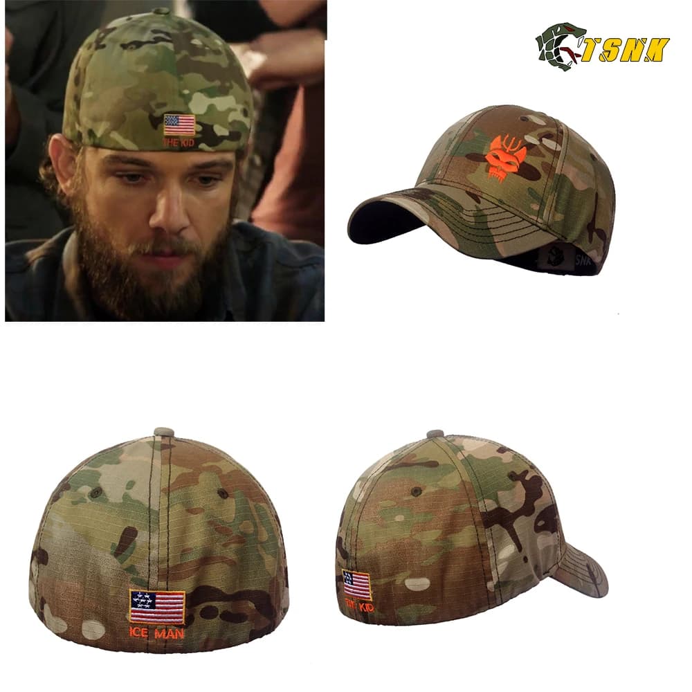 Casquette baseball tactique Seal Team pêche - Série élastique snapback pour running et pêche