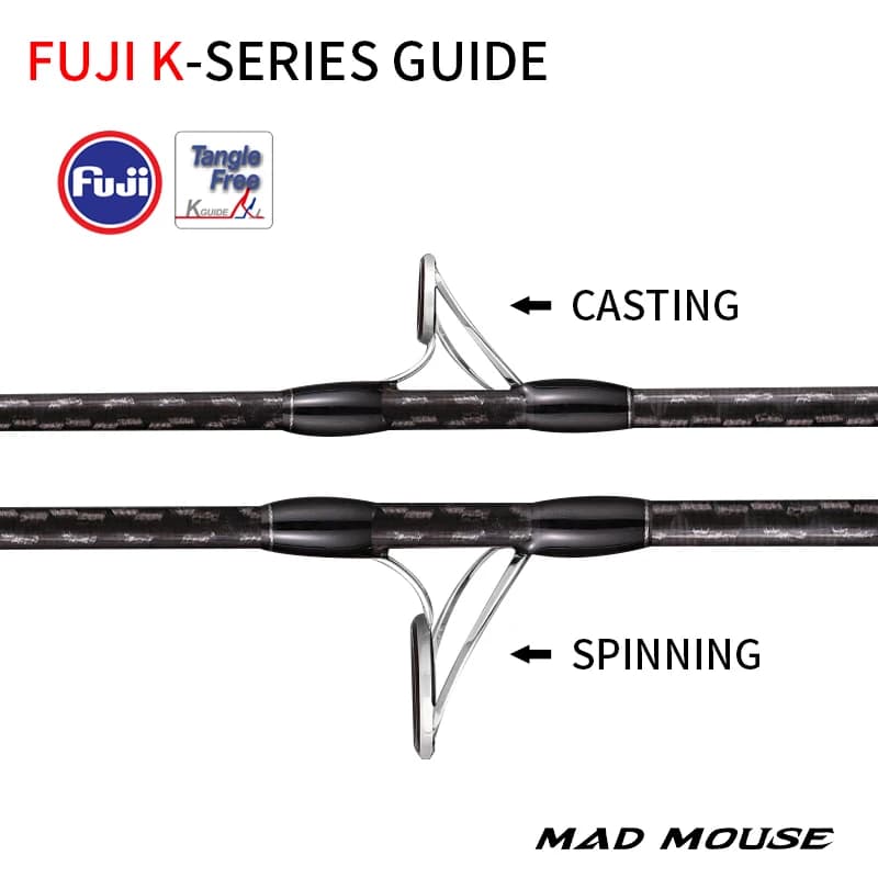 Canne slow jigging MADMOUSE Japon 1.98m PE 3-6 pour jigs 150-400g - Rod boat pêche hauturière Fuji