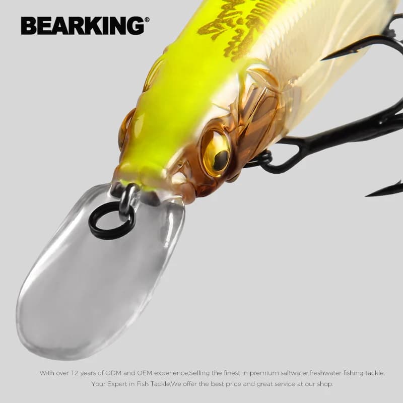 Wobbler professionnel Bearking 110mm 14g plonge 1.8m pour brochet et perche - jerkbait efficace