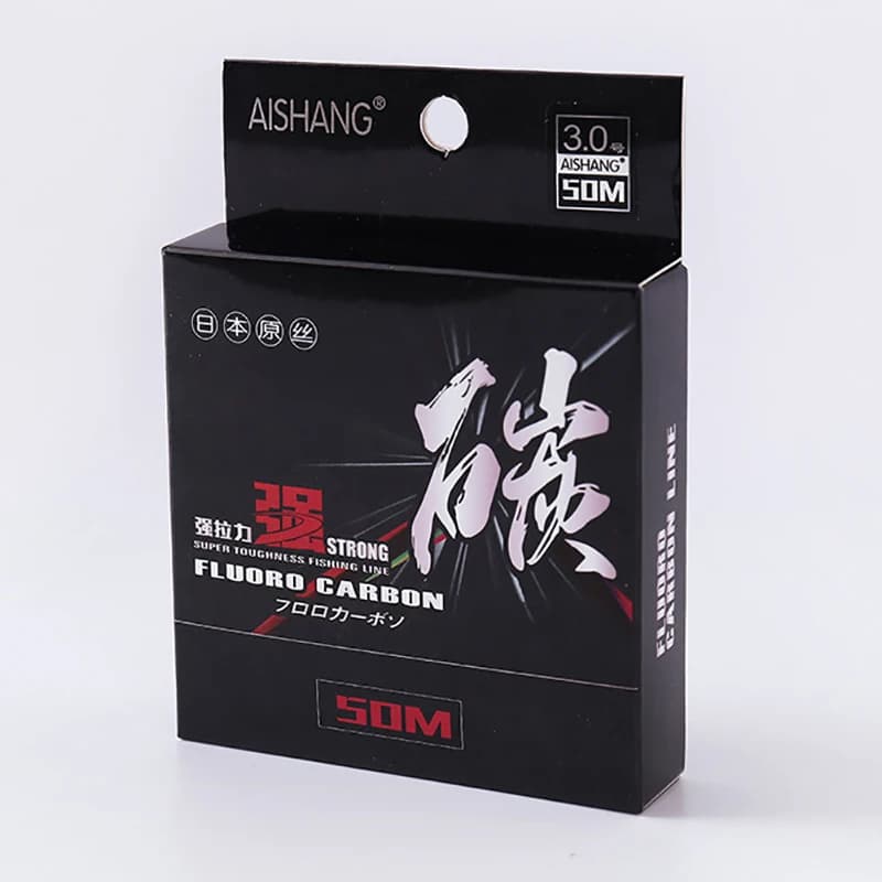 Ligne fluorocarbone 100% 50m super forte leader pêche mer ligne plongeante carbone
