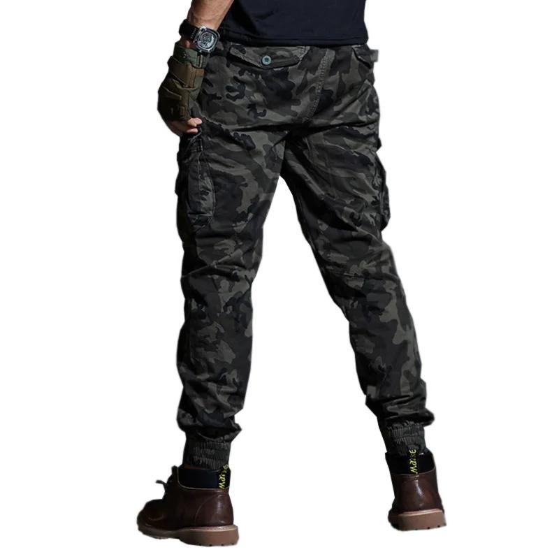 Pantalon cargo camouflage kaki qualité premium pêche - Style militaire multi-poches homme fashion