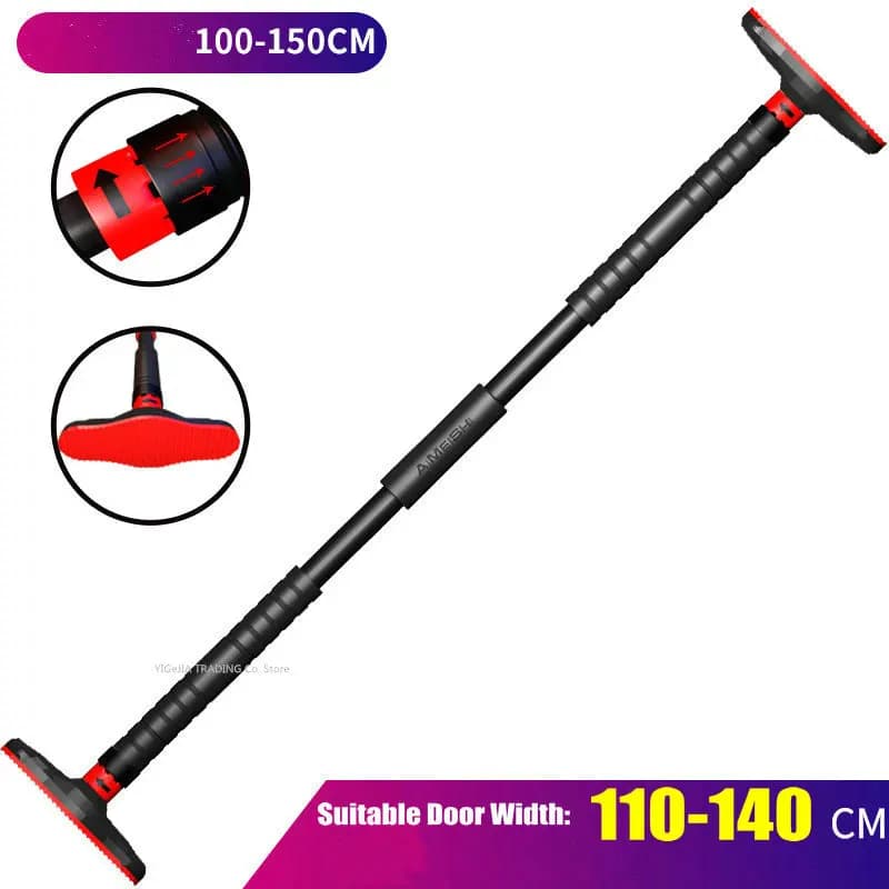 Barre de traction ajustable pour porte - Modèle réglable 65-150cm sans perçage pour largeur 70-140cm