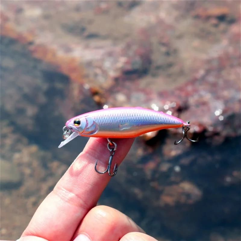 Leurre dur professionnel jerkbait 52mm pour brochet perche, leurre nageur sinking minnow appât carnassier