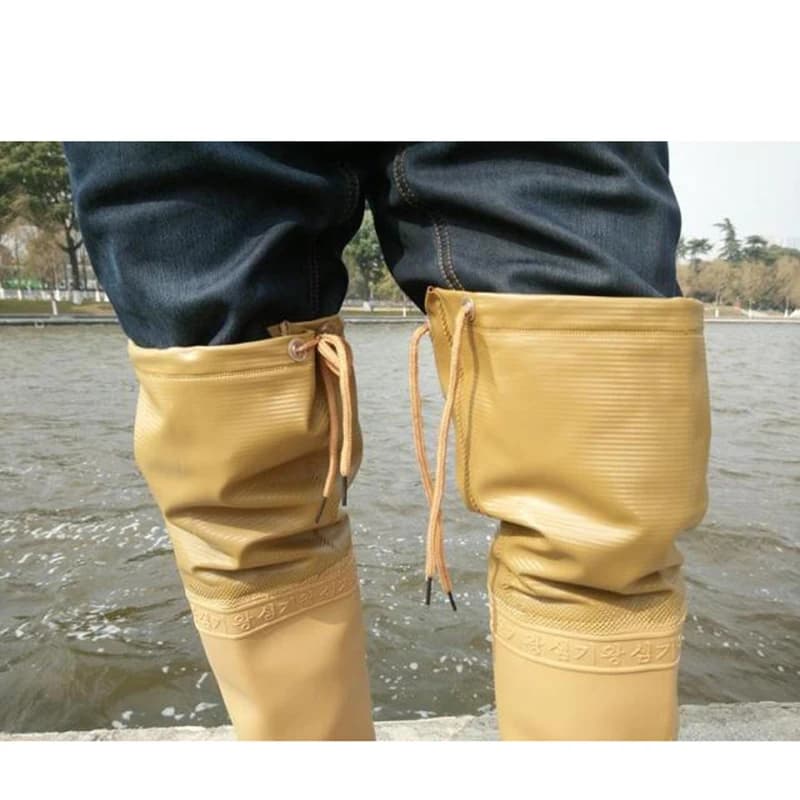 Bottes de pêche homme caoutchouc souple imperméables genou - Bottes pluie lavage auto galoches