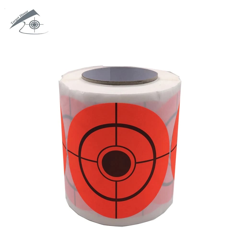 250 autocollants cibles de tir 2 pouces par rouleau pour pistolet à plombs et BB en acier ou plastique