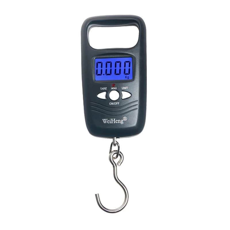 Balance poche numérique 50kg ABS - Pèse-bagages compact avec crochet pour pêche et voyages