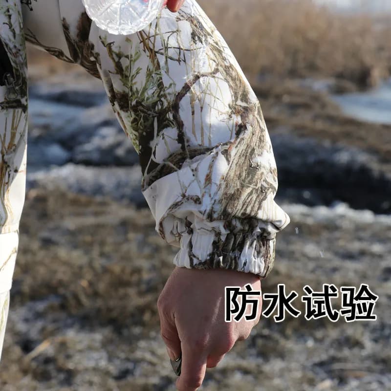 Combinaison camouflage neige imperméable hiver pour pêche en eau froide et chasse