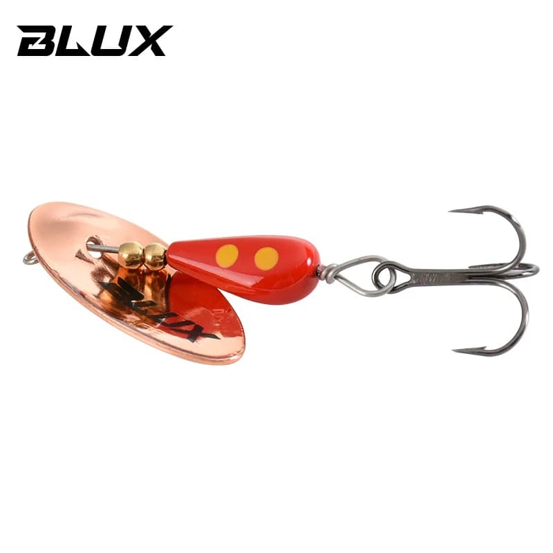 Leurre métallique tournant BLUX AR-S Blade 3,5g cuivre pour truite de rivière et pêche en creek