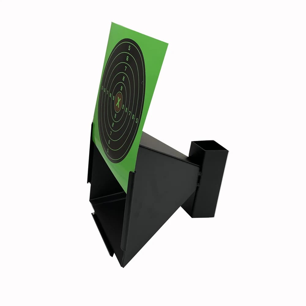 Piège à plombs entonnoir noir 17cm avec 20 cibles carton épaisses réactives - kit entraînement complet