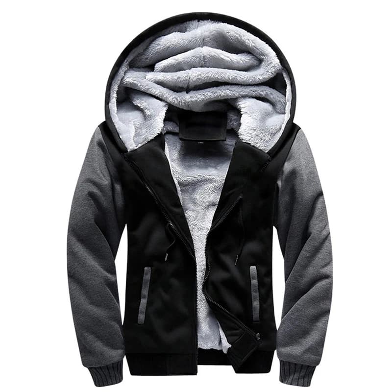 Veste camouflage homme épaisse polaire avec capuche pour pêche discrète hivernale
