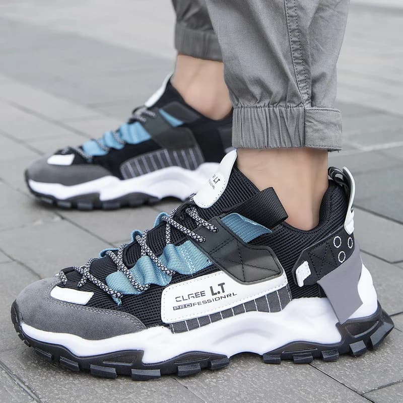 Baskets homme luxe pêche sportive - Chaussures running respirantes mode casual tenis