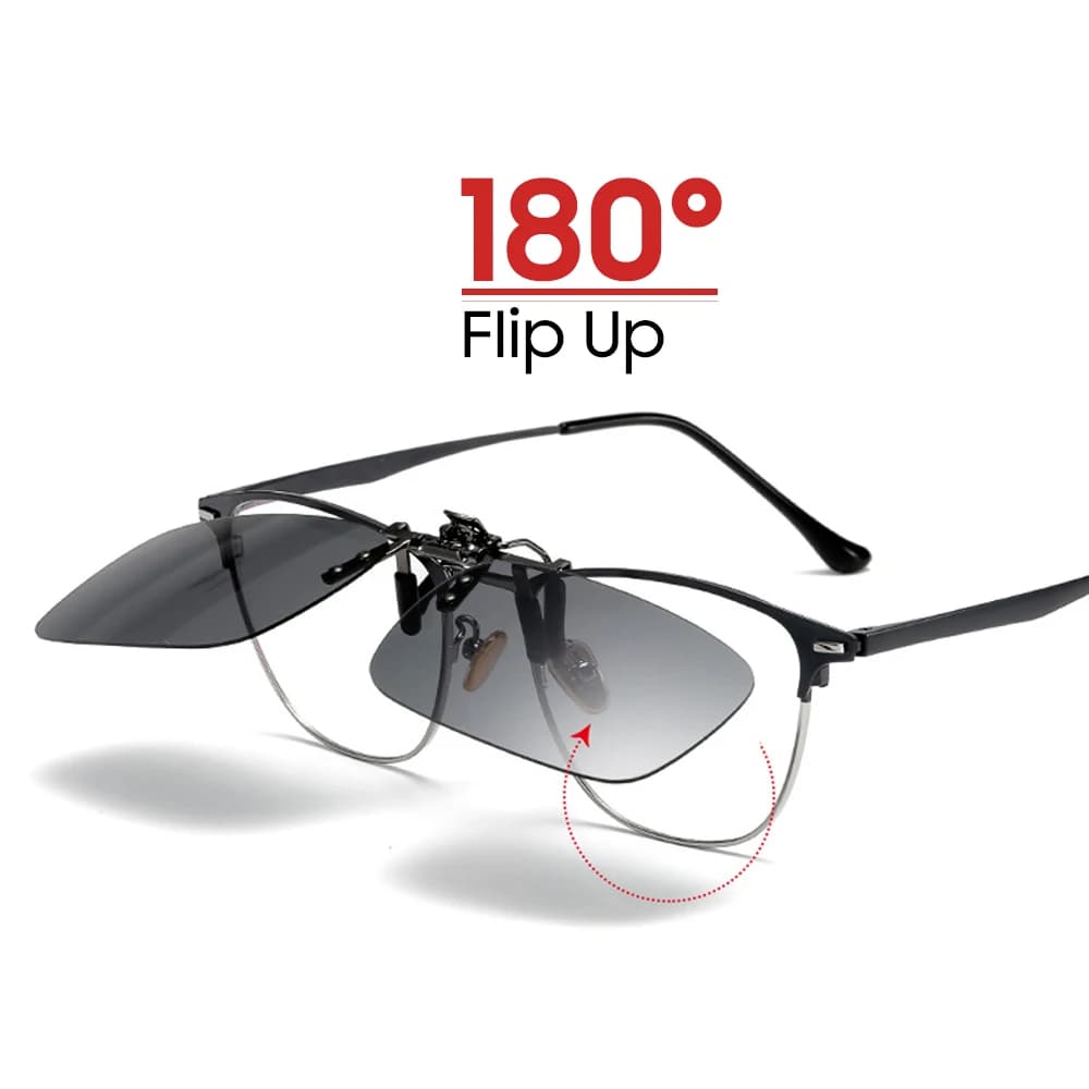 Lunettes de pêche VIVIBEE miroir bleu - Verres polarisés flip up vision nocturne UV400