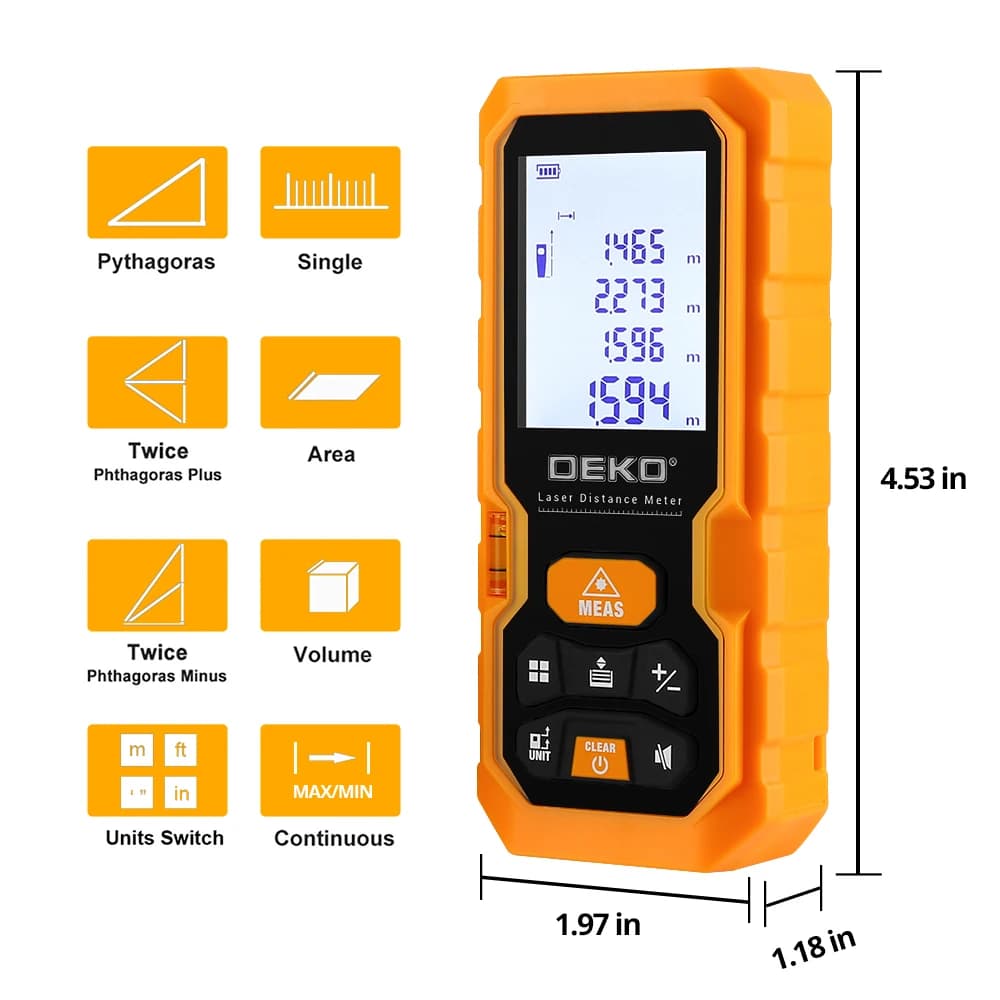 Télémètre laser DEKO DKLD05 mini 40M à 100M - Outil compact pour pêche précise