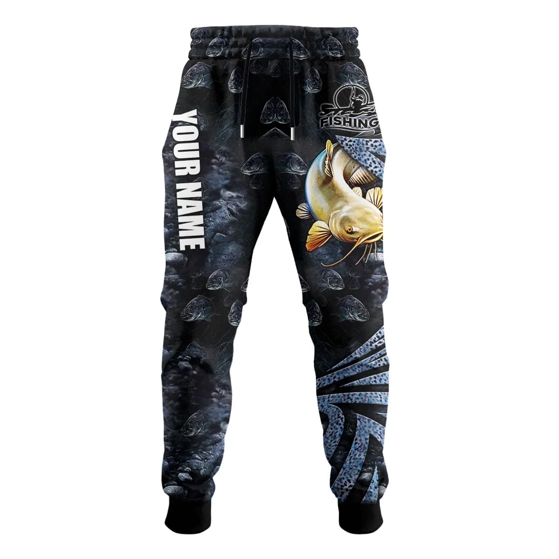 Pantalon pêche personnalisé impression 3D - Design unique brochet truite carpe pour pêcheur passionné