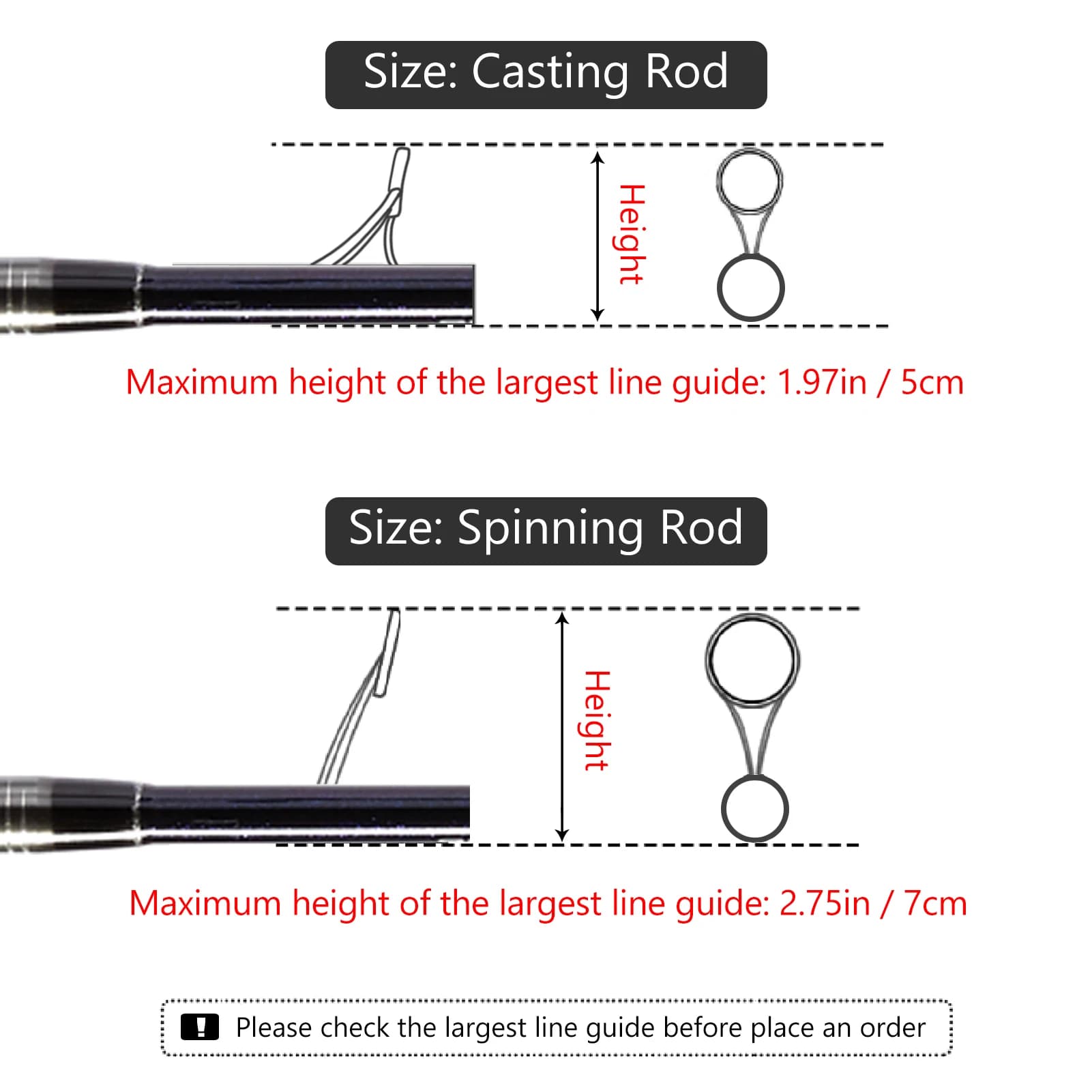Protection cannes Bassdash manchons housses jusqu'à 7-1/2ft spinning casting transport