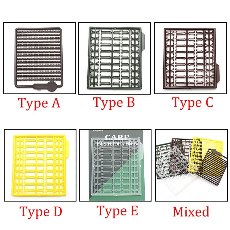 5 Cartes Stop Beads pour Montages Carp Fishing - Pop Up Boilies Stopper Hair Rigs Accessoires